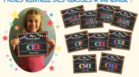 Rentrée des Classes: Les fiches à Imprimer! (Printable Gratuit Crèche Nounou Primaire Collège etc!!)