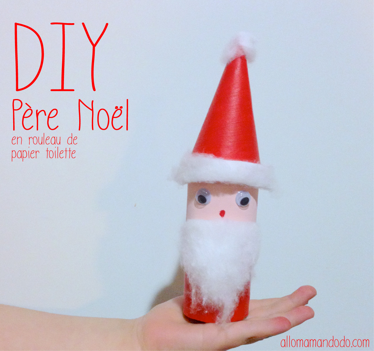 DIY Père Noël, super activité pour les enfants! (rouleau de papier toilette)  - Allo Maman Dodo