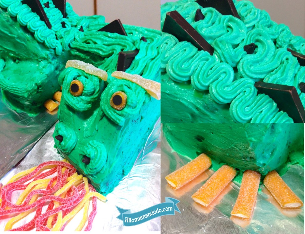 dragon cake gateau détails bonbons
