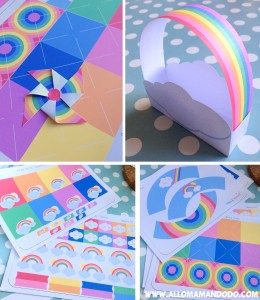 kit a imprimer arc-en-ciel rainbow