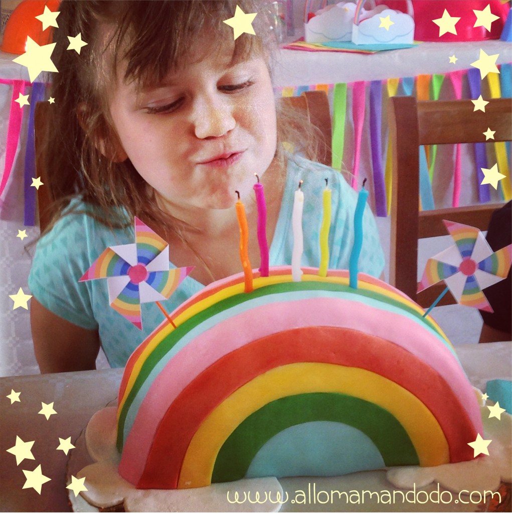 rainbow party cake shape arcenciel gateau