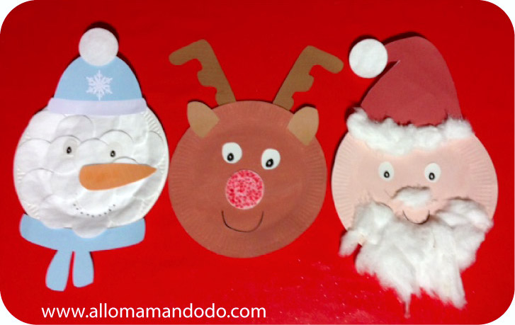 Des décos de Noël à base d'assiette en carton (#DIY Gratuit à imprimer!) -  Allo Maman Dodo