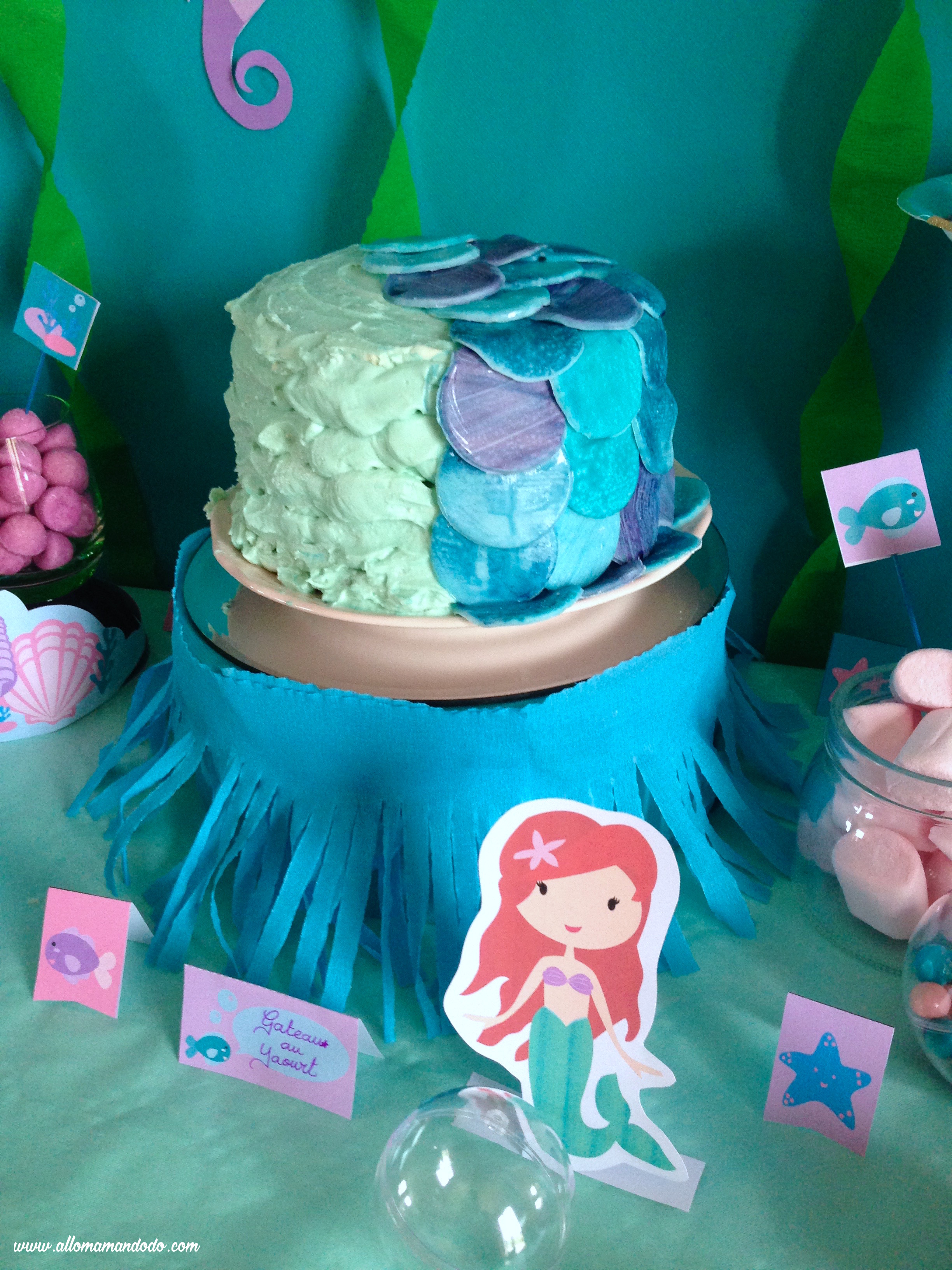 Gâteau d'anniversaire Sirène (Blog Zôdio)