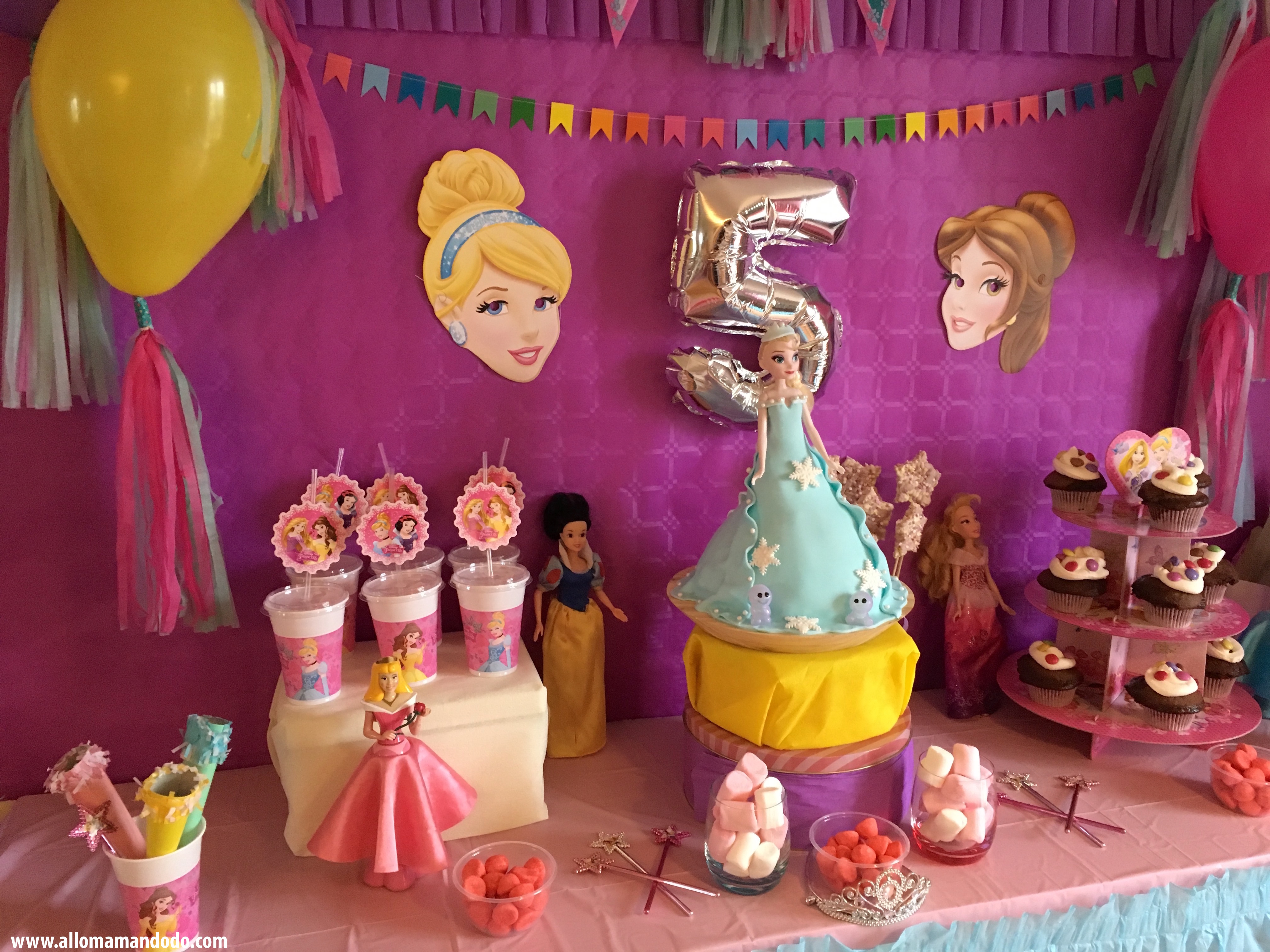Doce Deco - Anniversaire thème princesses Disney 👑 Merci à
