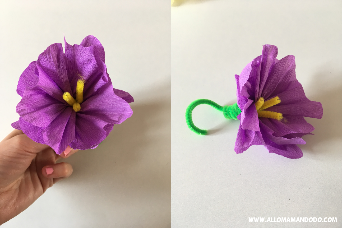 Comment créer une fleur en papier crépon - astuces et photos