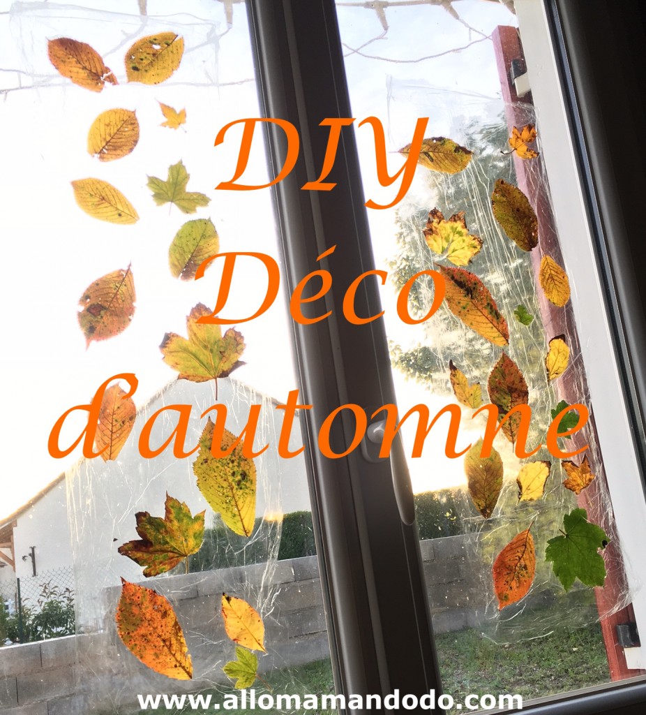 DIY auto fenêtre feuilles automne