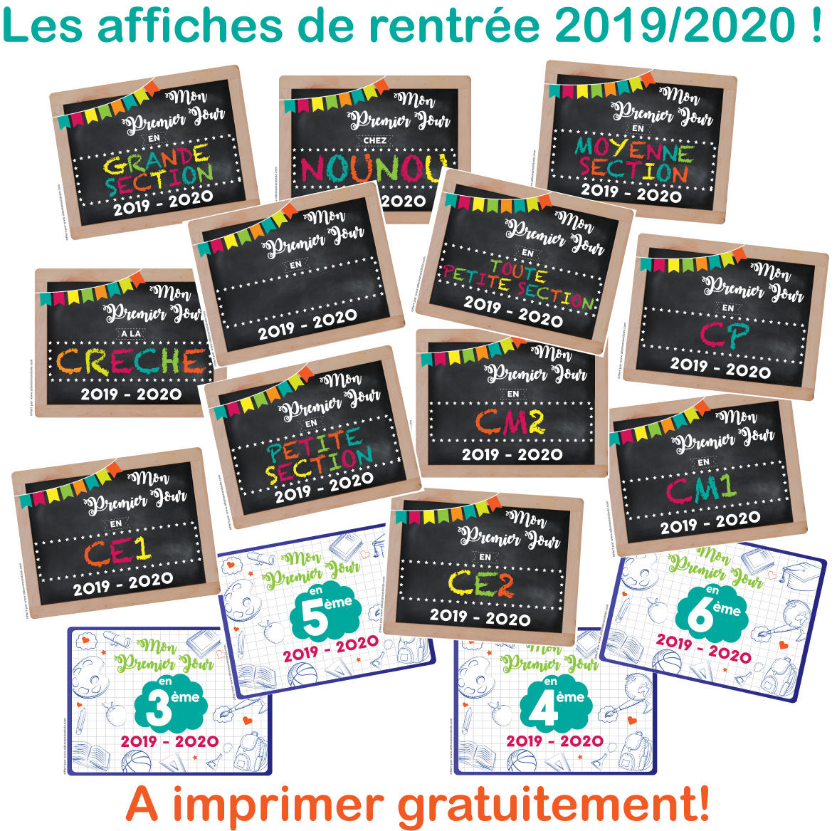 Affiche Premier Jour Pour La Rentrée Des Classes 2019 2020 Allo