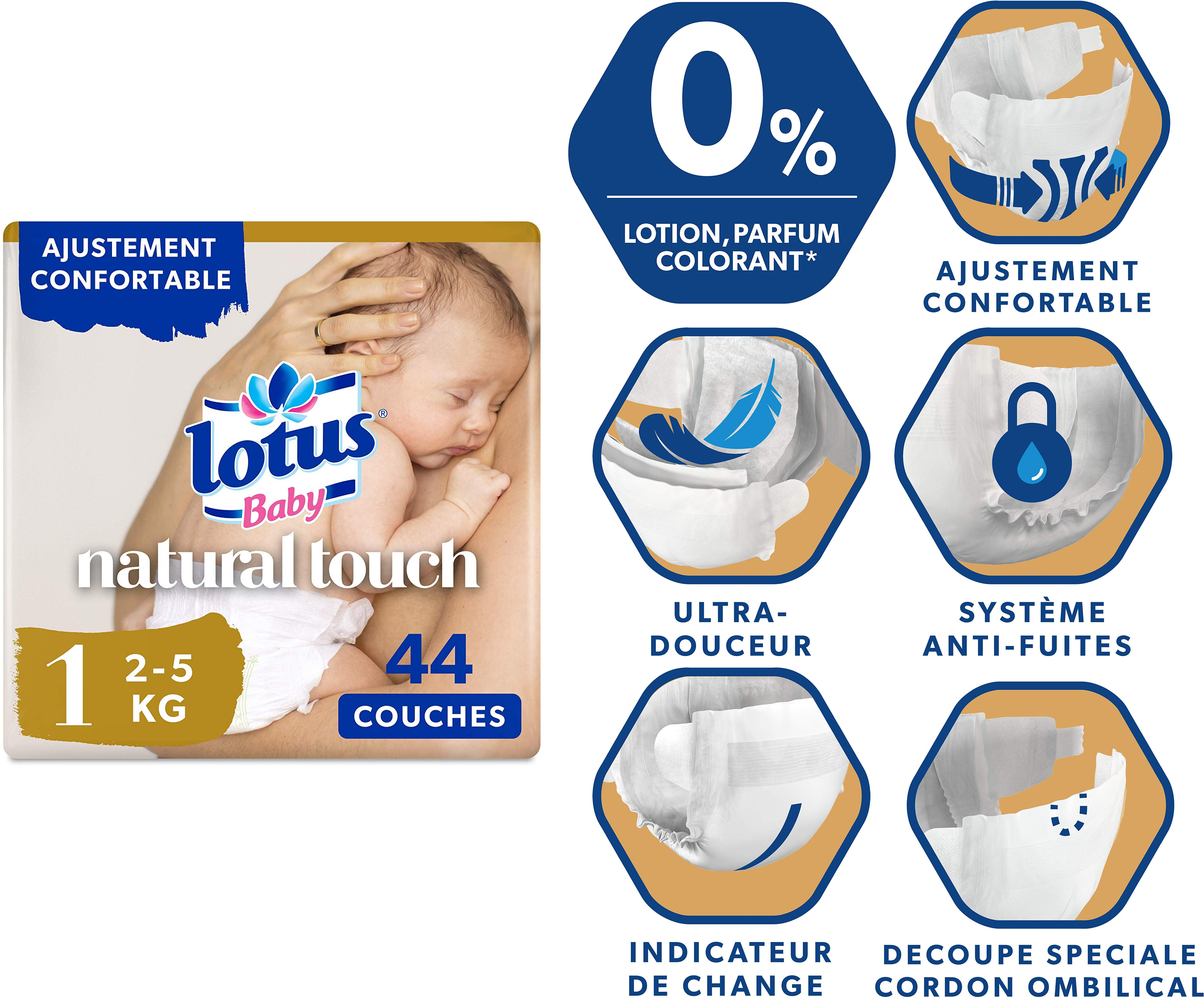 Couches Lotus Baby Touch T1 (2-5 KG) - Parole de mamans