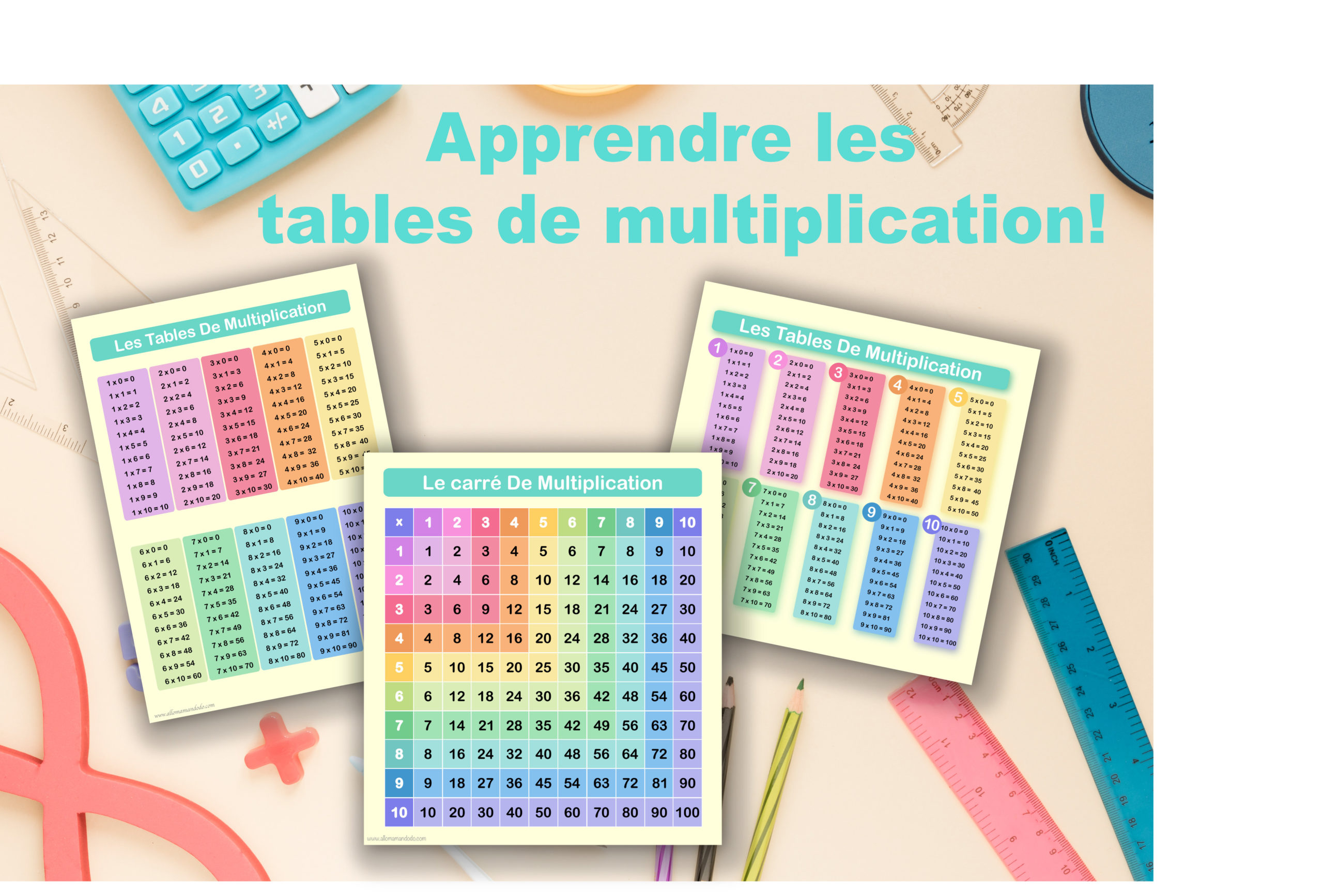 Apprendre Les Tables De Multiplication Printables Allo Maman Dodo