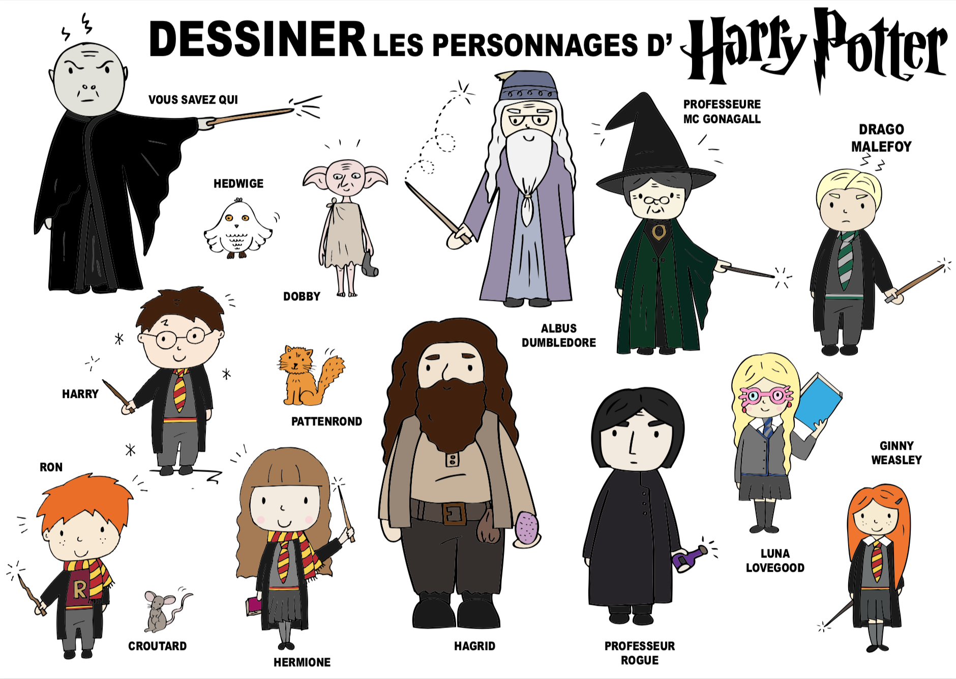 Dessiner Harry Potter Les Fiches Dessin Pas à Pas Allo Maman Dodo 8073