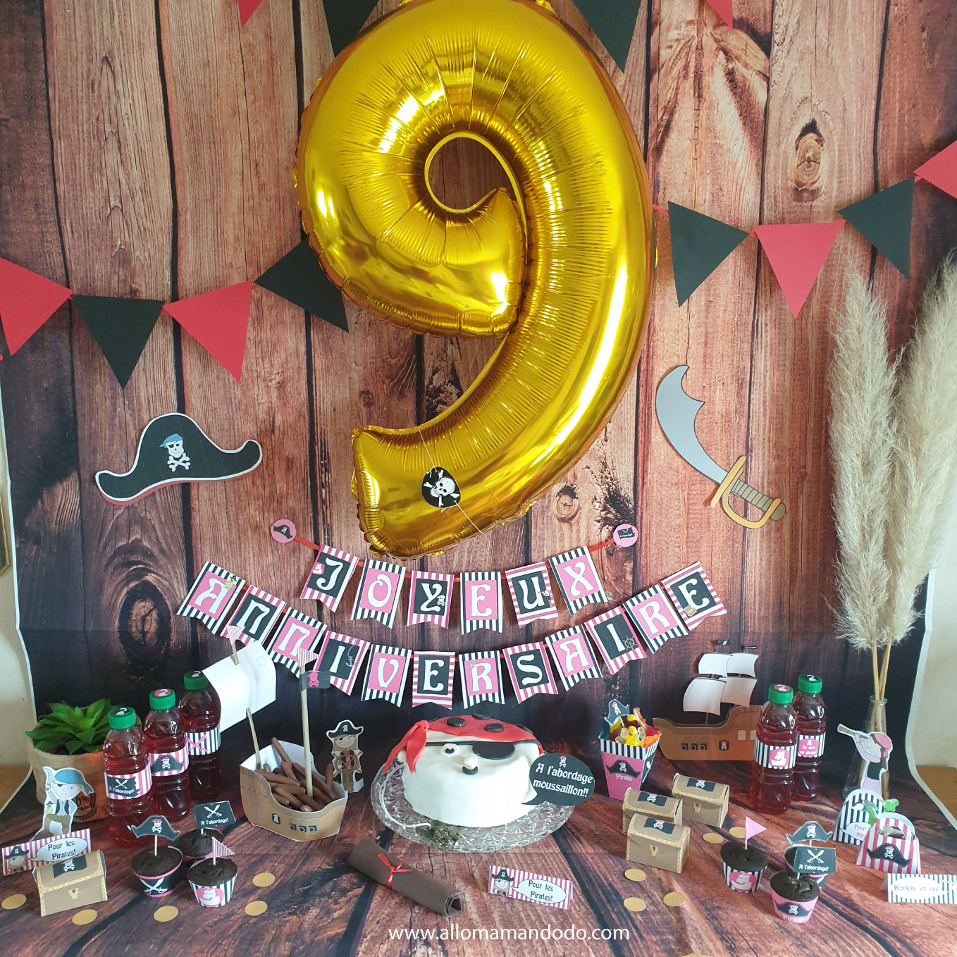 Activité anniversaire Set Pirate en mousse à décorer - Happy Fiesta