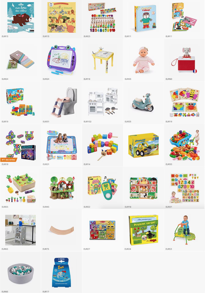 Quelques idées cadeaux pour un enfant de 2 ans