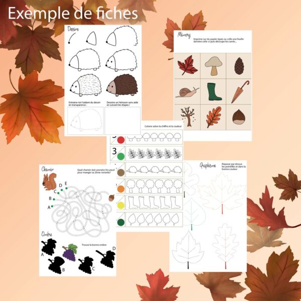 CAHIER DE JEUX ET ACTIVITES MATERNELLE THEME AUTOMNE FORET Allo Maman 