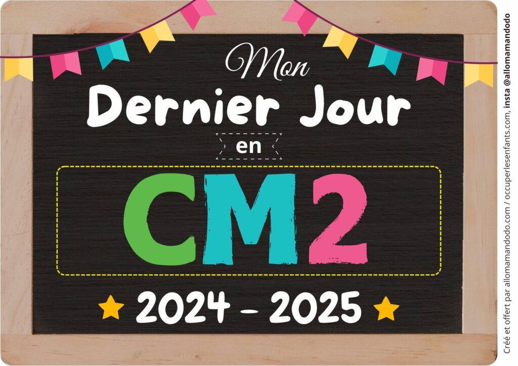 FICHE DERNIER JOUR CM2