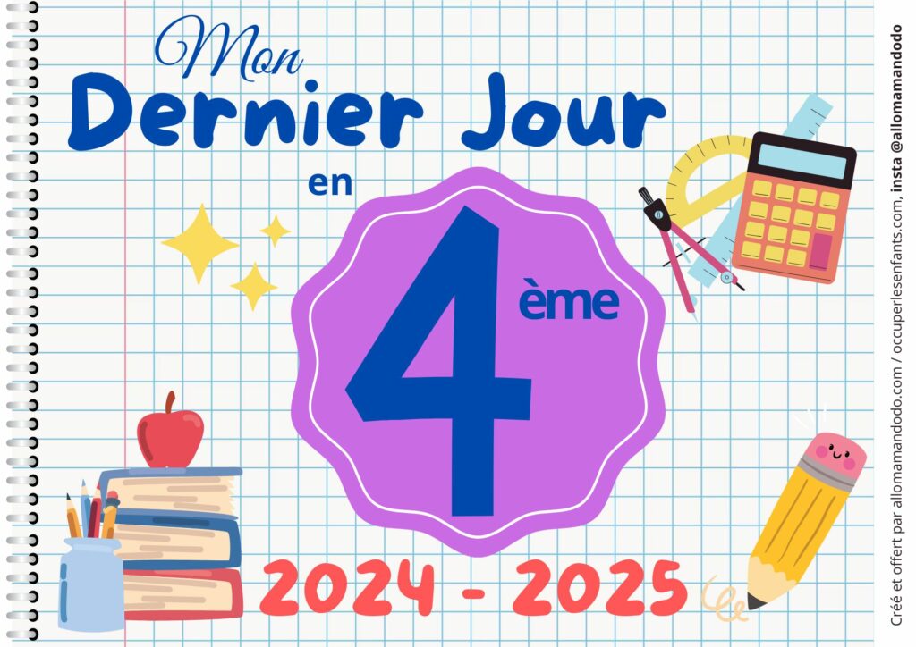 FICHE DERNIER JOUR 4E