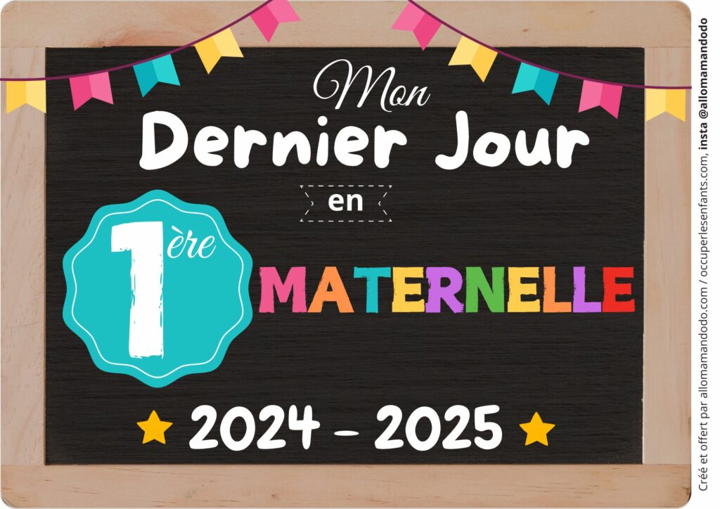 FICHE DERNIER JOUR 1ERE MATERNELLE