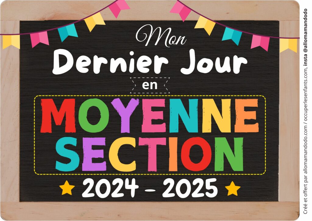 FICHE DERNIER JOUR MOYENNE SECTION